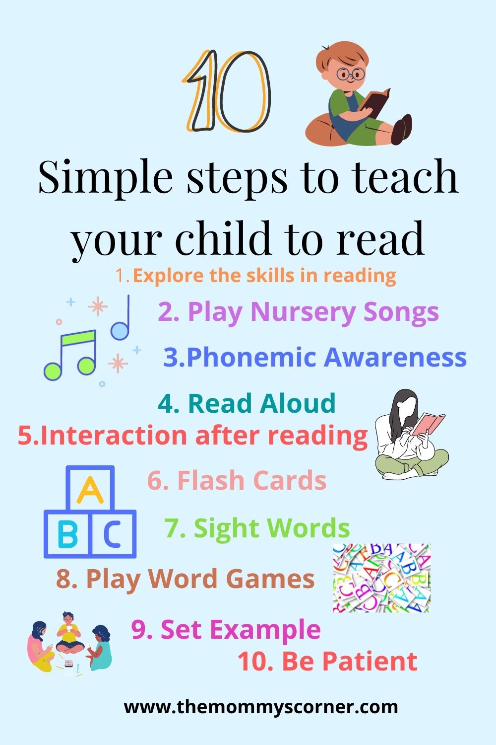 10 Simple Steps To Teach Your Child To Read - TheMommysCorner